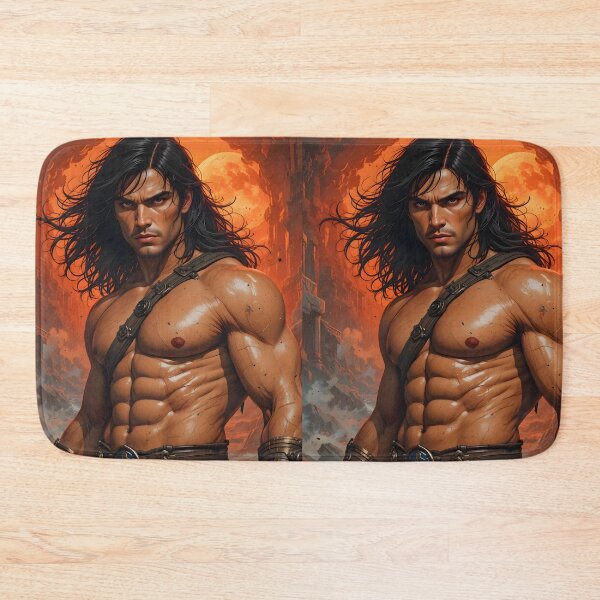 Item preview, Moon Fire Conan Warrior Colorful Art Design designed and sold by ART ATTACK ZONE.