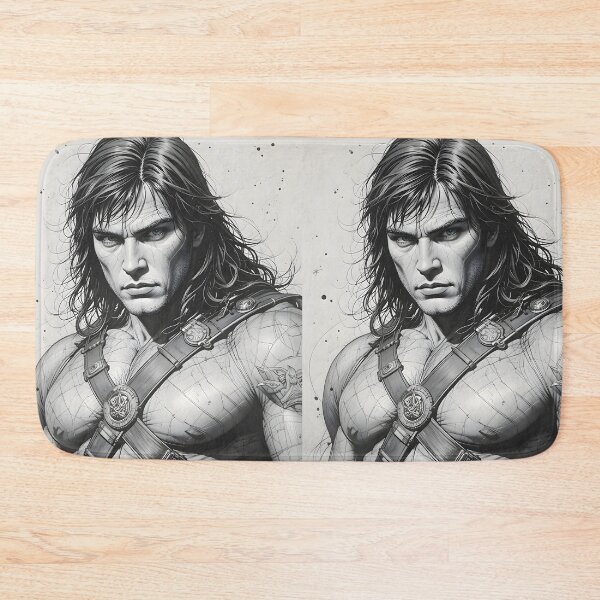 Item preview, Conan Warrior Draw Illustration Fantasy Black White Ink designed and sold by ART ATTACK ZONE.