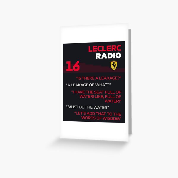 Item preview, Charles Leclerc Radio Message “Must Be The Water” designed and sold by myideal-shop.