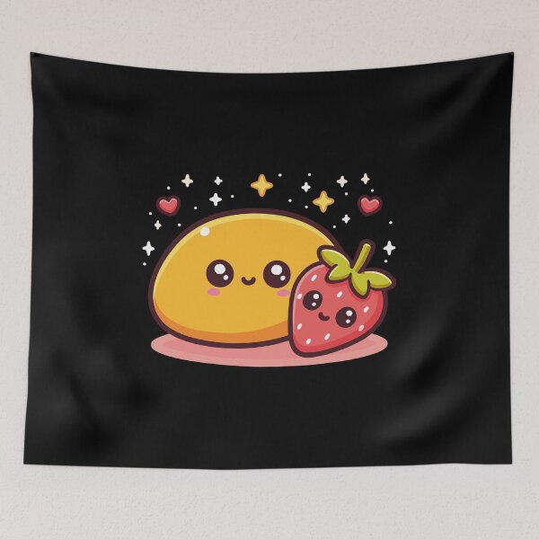 Item preview, Kawaii Smiling Fruits with Sparkles designed and sold by TurtleDojo.