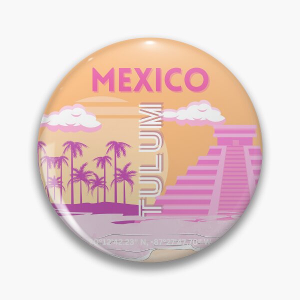 Item preview, Tulum, Travel Art, Retro Art, Pink, Orange designed and sold by Magic Love Art Print.