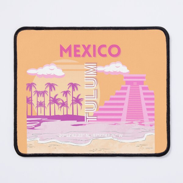 Item preview, Tulum, Travel Art, Retro Art, Pink, Orange designed and sold by Magic Love Art Print.
