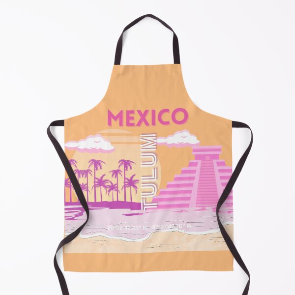 Item preview, Tulum, Travel Art, Retro Art, Pink, Orange designed and sold by Magic Love Art Print.