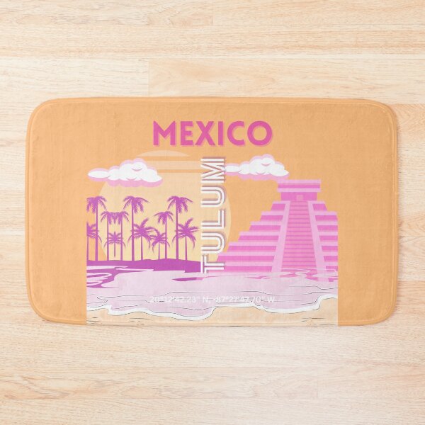 Item preview, Tulum, Travel Art, Retro Art, Pink, Orange designed and sold by Magic Love Art Print.