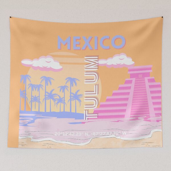 Item preview, Tulum, Travel Art, Preppy designed and sold by Magic Love Art Print.