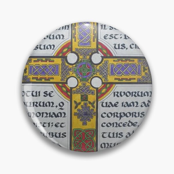 Item preview, Celtic inspired cross with latin manuscript designed and sold by SandLDesign.