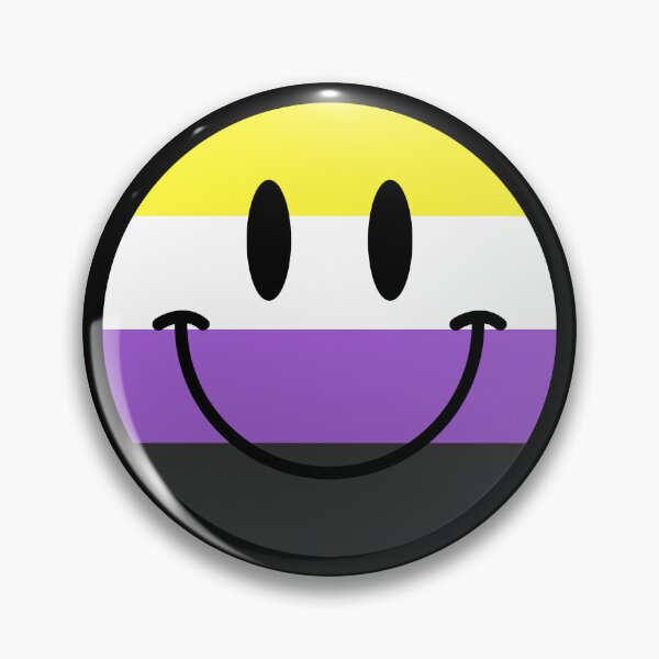 Item preview, Nonbinary Pride Flag Happy Face  designed and sold by sasyall.