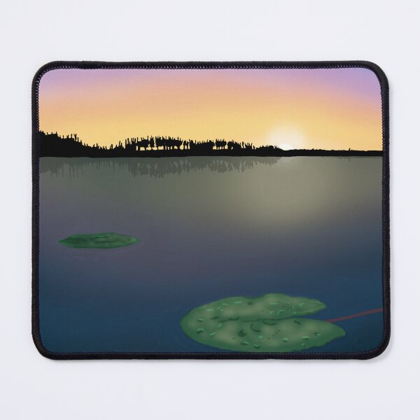 Item preview, Lakeview Sunset Silhouette designed and sold by AmbientArtCo.