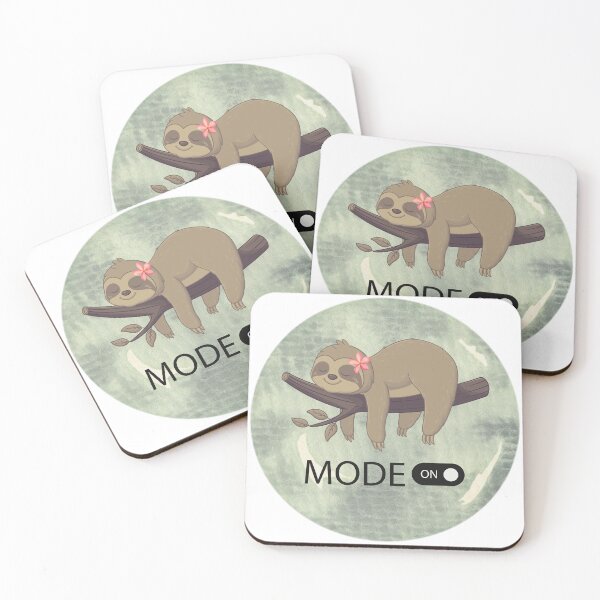 Item preview, Sloth mode on green retro  designed and sold by ClickATee Store .