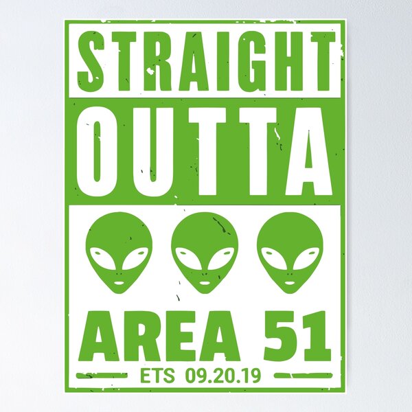 Item preview, Area 51 Alien Themed Poster designed and sold by StyleTee11.