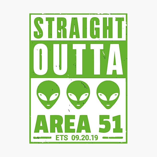 Item preview, Area 51 Alien Themed Poster designed and sold by StyleTee11.