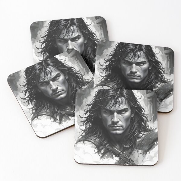 Item preview, Dark Conan Epic Battles Fantasy Black White Ink designed and sold by ART ATTACK ZONE.