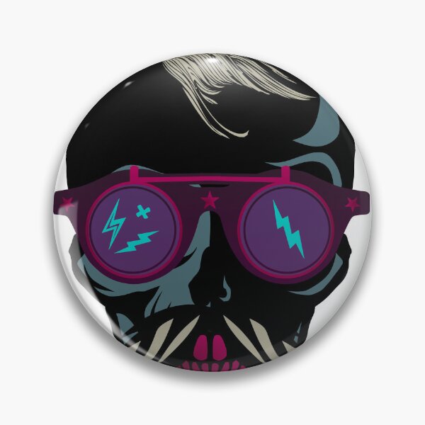 Item preview, hipster skull skull round sunglasses lightning punk fantasy designed and sold by Achille3777.