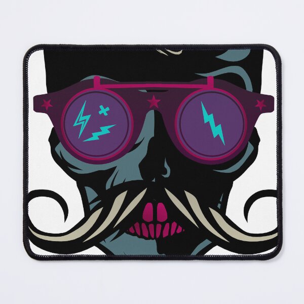 Item preview, hipster skull skull round sunglasses lightning punk fantasy designed and sold by Achille3777.