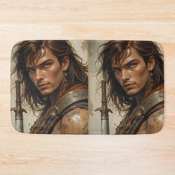 Item preview, Beauty Conan Warrior Battles Fantasy Colorful Art designed and sold by ART ATTACK ZONE.
