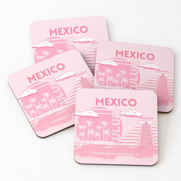 Item preview, Tulum, Mexico, Travel Art, Pink Art designed and sold by Magic Love Art Print.