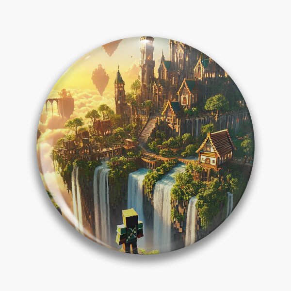 Item preview, Voxel Floating Kingdom Scene – Epic Sky Castle Adventure Pixel Fantasy Art designed and sold by pixelpopplanet.