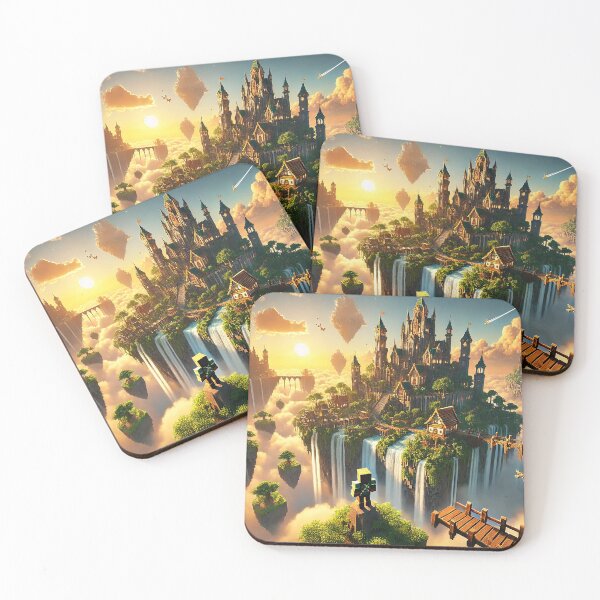Item preview, Voxel Floating Kingdom Scene – Epic Sky Castle Adventure Pixel Fantasy Art designed and sold by pixelpopplanet.