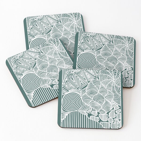 Item preview, Teal and White line design designed and sold by Navkriti.