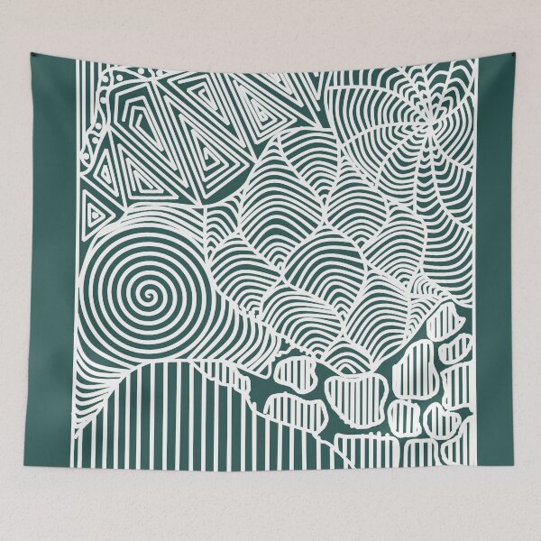 Item preview, Teal and White line design designed and sold by Navkriti.
