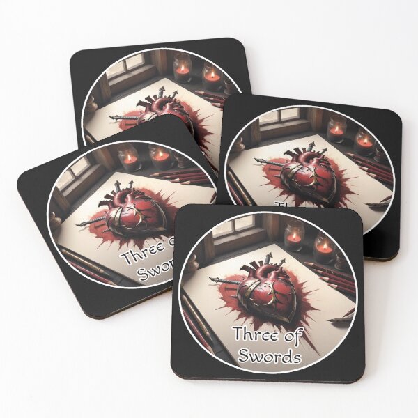 Item preview, Minor Arcana Tarot Cards - Graphic Art Three of Swords designed and sold by Pixel Waite.