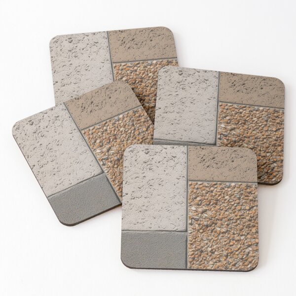 Item preview, Raw Concrete & Gravel Texture Grid Design designed and sold by SurfaceCraft Studio.