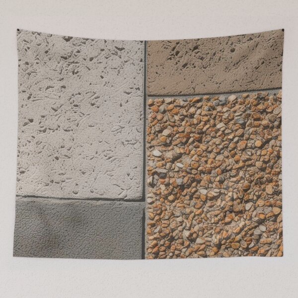 Item preview, Raw Concrete & Gravel Texture Grid Design designed and sold by SurfaceCraft Studio.