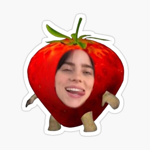 Artikel-Vorschau von Erdbeer-Meme von Billie Eilish, designt und verkauft von sarah heranz.