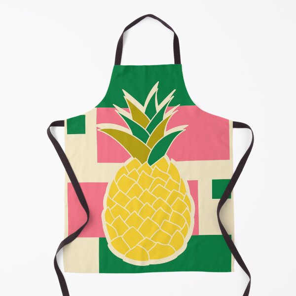 Artikelvorschau, Eine Ananas auf einem rosa und grünen Retro-Hintergrund entworfen und verkauft von Cartoon Spain.
