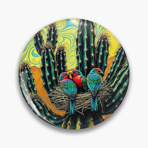 Item preview, Cactus nesting birds designed and sold by George Hutton Hunter.