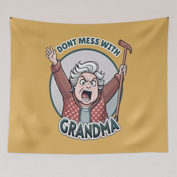 Item preview,  Don't Mess with Grandma Funny Art designed and sold by JesterKrewArt.