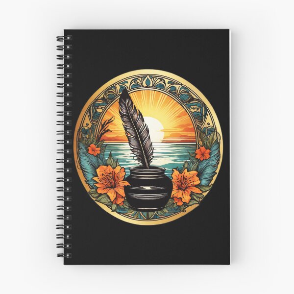 Item preview, Hawaii Inkwell by The Ocean at Sunset with Orange Orchids designed and sold by NautiChic.