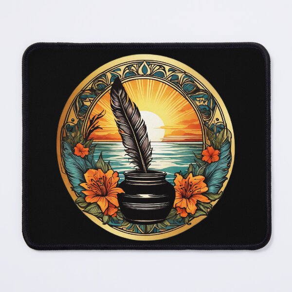 Item preview, Hawaii Inkwell by The Ocean at Sunset with Orange Orchids designed and sold by NautiChic.