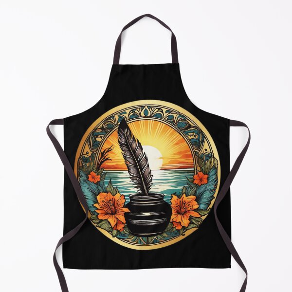 Item preview, Hawaii Inkwell by The Ocean at Sunset with Orange Orchids designed and sold by NautiChic.