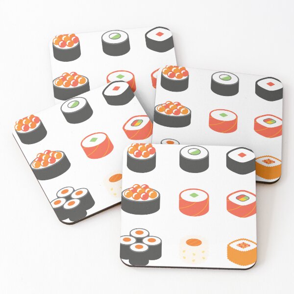 Item preview, Illustrated Japanese Sushi Rolls designed and sold by PIXEL POP DESIGNS - Beyond the Norm!.
