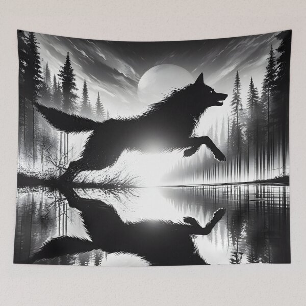 Item preview, Wolf Reflection, Ai Generated Art  designed and sold by ACC .