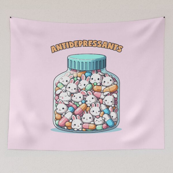 Item preview, Bunny antidepressant designed and sold by RatArt Designs.