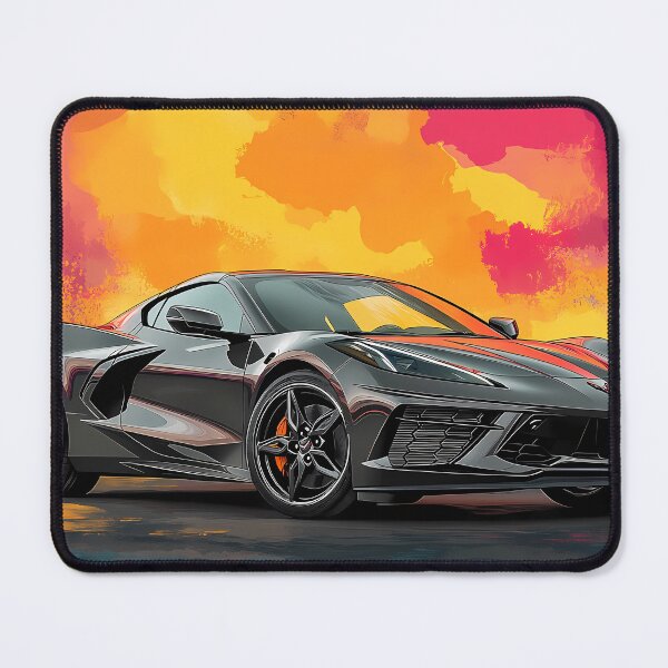 Item preview, Gunmetal Grey Corvette Stingray C8 – Pop Art Edition designed and sold by AutoPopStudio.