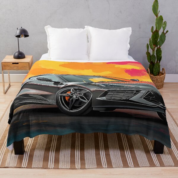 Item preview, Gunmetal Grey Corvette Stingray C8 – Pop Art Edition designed and sold by AutoPopStudio.