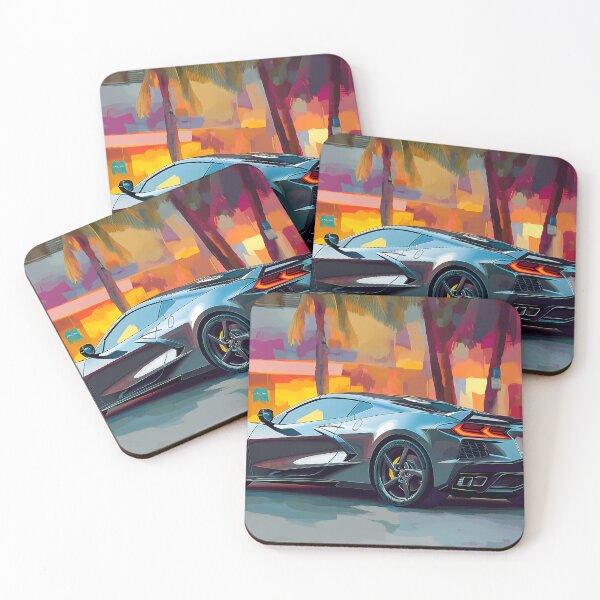 Item preview, Gunmetal Grey Corvette Stingray C8 – Pop Art Edition II designed and sold by AutoPopStudio.