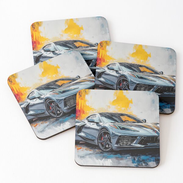 Item preview, Gunmetal Grey Corvette Stingray C8 – Pop Art Edition IV designed and sold by AutoPopStudio.