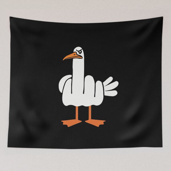 Item preview,  Funny Rude Sarcastic Cartoon Seagull Bird  designed and sold by silverhexagon.