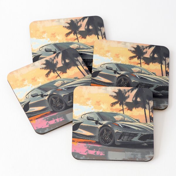 Item preview, Gunmetal Grey Corvette Stingray C8 – Pop Art Edition V designed and sold by AutoPopStudio.