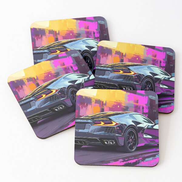 Item preview, Gunmetal Grey Corvette Stingray C8 – Pop Art Edition VI designed and sold by AutoPopStudio.