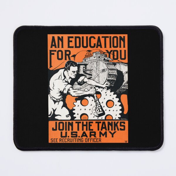 Item preview, Vintage U.S.A. wartime recruitment poster, Tank division. designed and sold by Shoot-The-Moon.