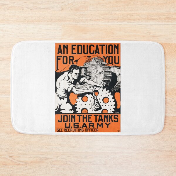 Item preview, Vintage U.S.A. wartime recruitment poster, Tank division. designed and sold by Shoot-The-Moon.