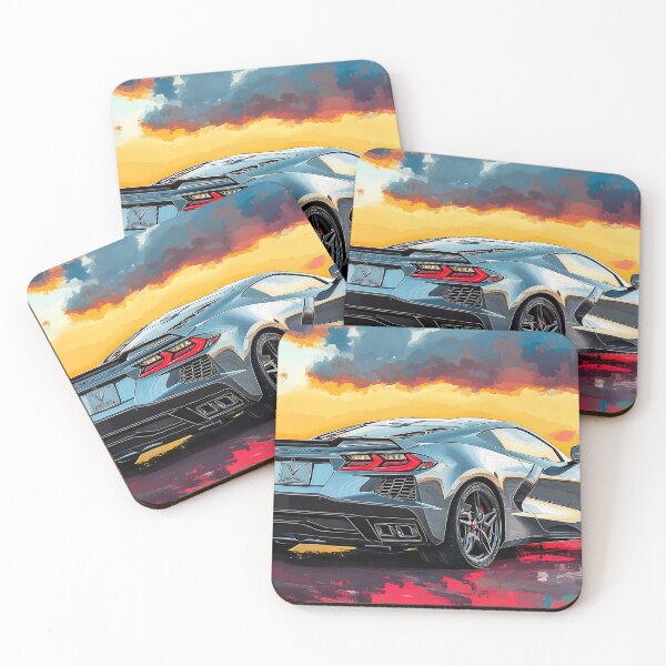 Item preview, Gunmetal Grey Corvette Stingray C8 – Pop Art Edition VII designed and sold by AutoPopStudio.