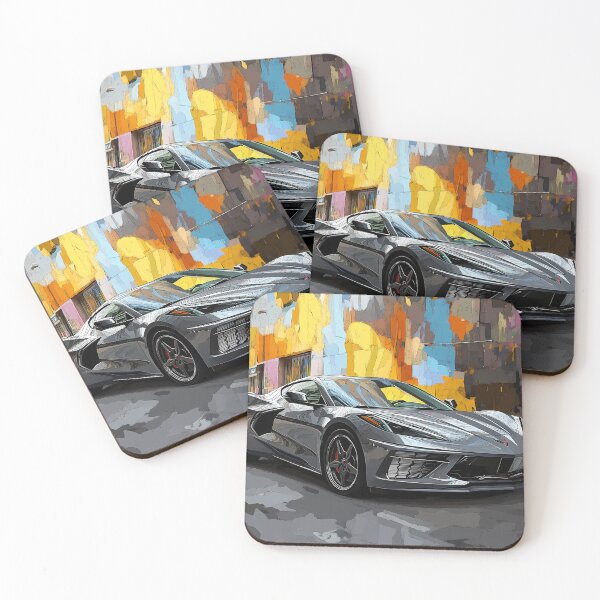 Item preview, Gunmetal Grey Corvette Stingray C8 – Pop Art Edition IX designed and sold by AutoPopStudio.