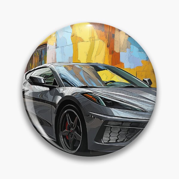 Item preview, Gunmetal Grey Corvette Stingray C8 – Pop Art Edition IX designed and sold by AutoPopStudio.