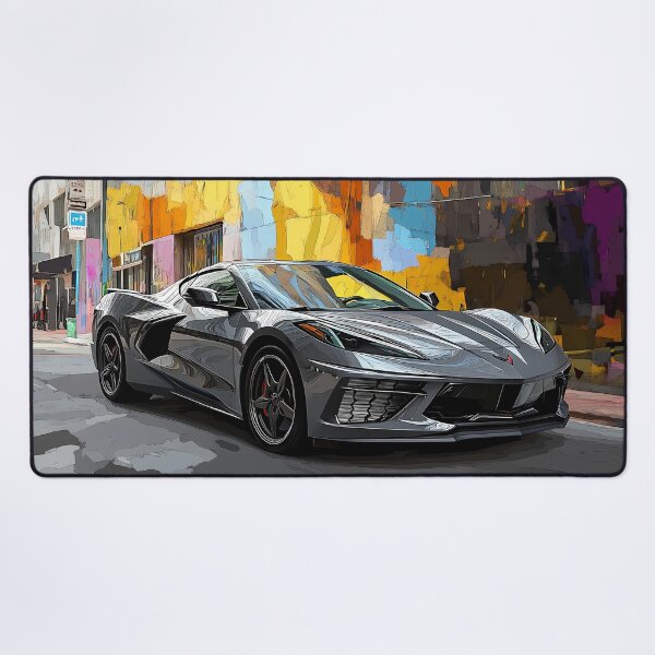Item preview, Gunmetal Grey Corvette Stingray C8 – Pop Art Edition IX designed and sold by AutoPopStudio.